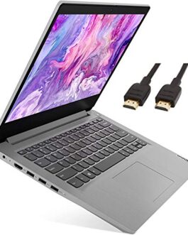 Lenovo IdeaPad 3 14.0\” FHD LED Backlit Anti-Glare Premium Laptop | 10th Gen Intel Quad-Core i5-1035G1 | 8GB RAM | 512GB SSD | Windows 10 Home | Platinum Grey | with High Speed 6FT HDMI Cable Bundle