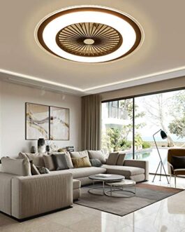 Ceiling Fan LED Fan Chandelier, 36 W, Ceiling Lighting, dimmable with Remote Control, Dimmable Adjustable Wind Speed, Modern Bedroom (Brown)