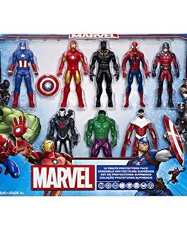 Marvel Avengers Action Figures – Iron Man, Hulk, Black Panther, Captain America, Spider Man, Ant Man, War Machine & Falcon! (8 Action Figures)